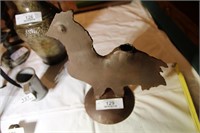 METAL CHICKEN HANDCRAFTED CANDLE HOLDER