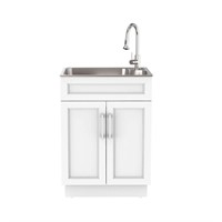 24 in. Drop-In Sink with Faucet and Cabinet