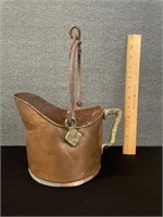 Antique Copper Coal Skuttle Bucket Pitcher