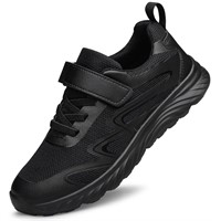 P3761  vibdiv Kids Sneakers Black Big Kid Size 3,