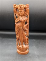 Goddess Lakshmi Wood Figure