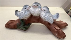 Birds on a log garden stone