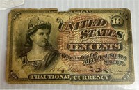 1860 10 Cent Fractional Currency Note