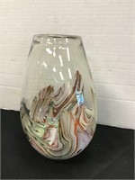 Art Glass Vase, 8" tall, No damage