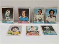 Lot of 7 1970’s Hockey Cards