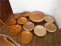 Wooden serving bowl selection