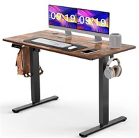 SMUG Desk  48x24in  Lift Workstation-Brown