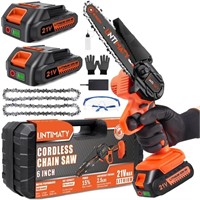 WF9670  UNTIMATY 6" Mini Chainsaw, 2 Batteries, 6-