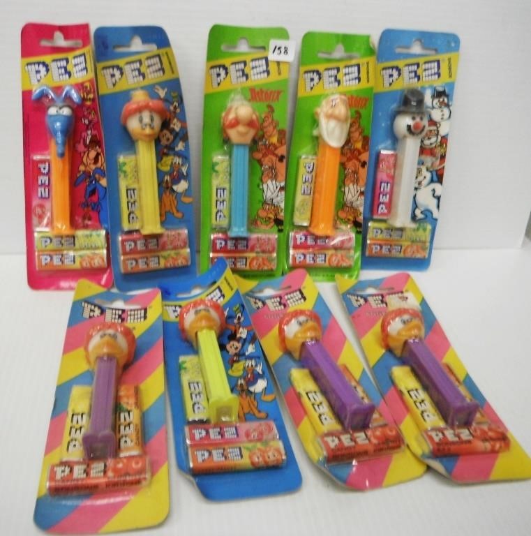 9 Old Pez Dispensers-Candy NOT TO BE EATEN) | Live and Online Auctions ...
