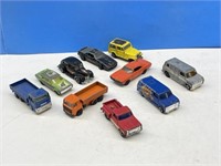 10 Small 1970s-80s Toy Cars & Trucks