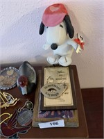 Stuffed Snoopy and Assorted Misc Items