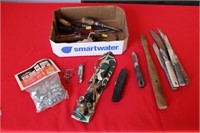 LOT OF HAND TOOLS & KNIVES
