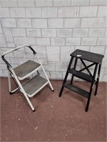 Wood and metal step stools
