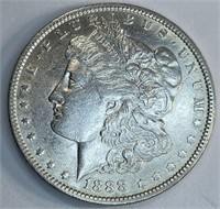 1888 P Choice AU Grade Morgan Silver Dollar