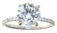 14kt Gold Certified 2.53 ct VS1 Lab Diamond Ring