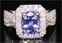 14k Gold 3.51 ct Tanzanite & Diamond Ring