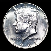 1967 SMs Kennedy Half Dollar 50c Grades sp67