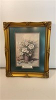 Fred Thrasher Floral Print Signed 13"x17” +