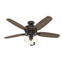54 in. LED Bronze Ceiling Fan with Light Kit