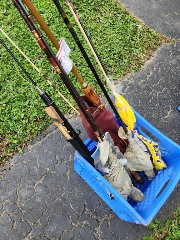 Lot of Fishing Poles (some with reels)