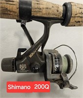 Shimano 200Q Reel & Berkley Rod  1 Piece