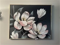 Large Floral Print on Canvas