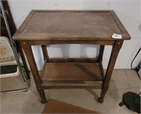Solid Wood Rolling Table Needs Refinished