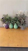 Home decor lot - Vases with Flowers