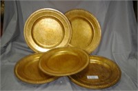7 pcs Gold Charger Plates (Leopold Throne)