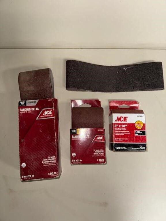 Assorted Lot of New Belt Sandpaper