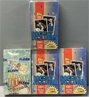 Topps 1994 Baseball Wax Boxes & 1993 Fleer Ultra