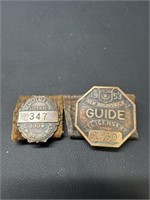 2 vtg. 1934, 1953 N.B. Guide License 1"