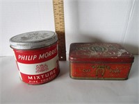 PAIR VINTAGE TOBACCO TINS