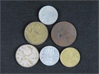 6 FOREIGN COINS