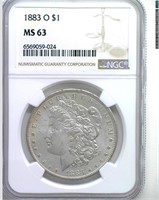 1883-O Morgan NGC MS63