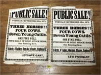 1871 Public Sale Advertising