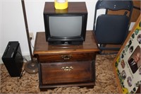 CABINET W/ VINTAGE TV