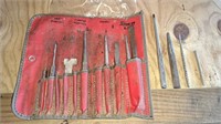 Snap-on punches and chisels.  Tools outside of