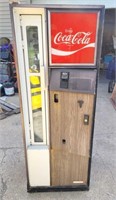 Old Coke Machine with Key - 68" x 22" x 25"