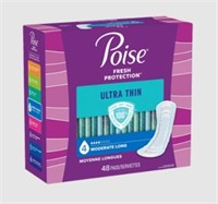 POISE Ultra Thin Moderate Incontinence Pads-48Pads