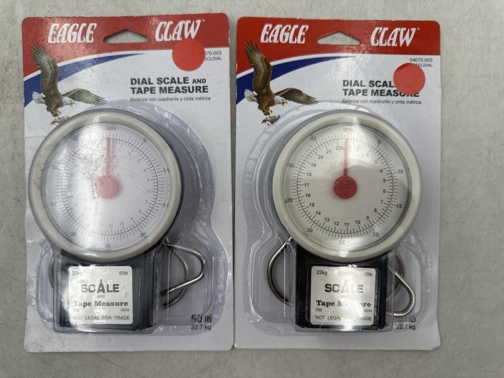 NEW Lot of 2- Eagle Claw Scale & Tape Measure
