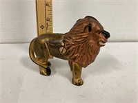 Cast iron lion piggy bank