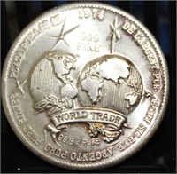 1974 World Trade 1 oz .999 Fine Silver Medallion