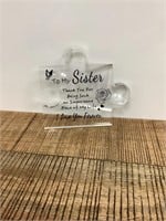 $15  Acrylic Sister Puzzle Piece Gift
