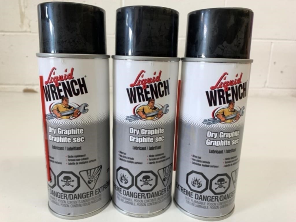 3 Liquid Wrench Dry Graphite Lubricant 325g/ea