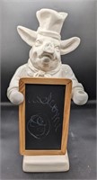 Ceramic Chef Pig w/ Chalkboard