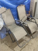 Pair of zero gravity lawn chairs