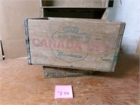 Vintage Canada Dry wooden bottle box advertising