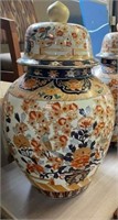 XL pottery vase with lid asian Vintage 34" tall