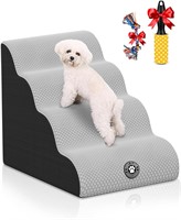 COZYCLIMB Dog Stairs for Small Dogs - 4-Step Foam